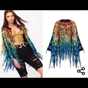 Pretty little thing sequin tassel jacket